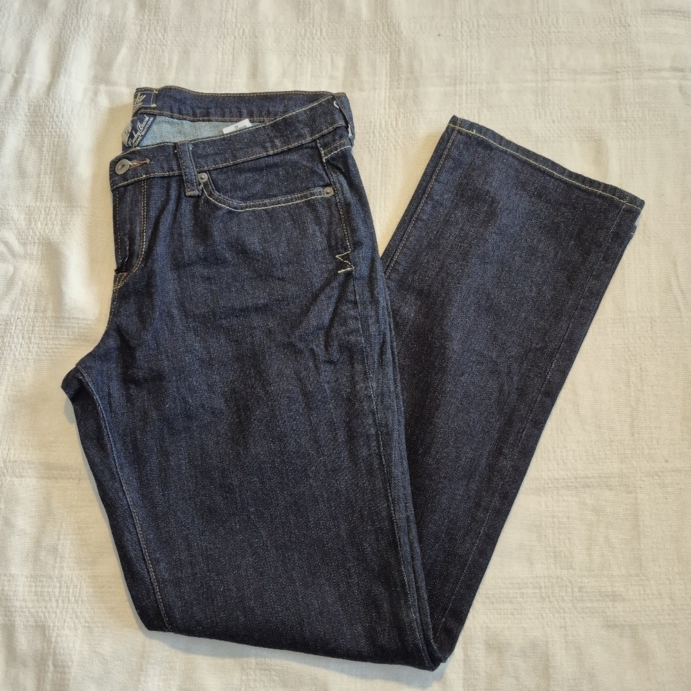 Lucky Brand women's 14/32 Southside Zoe straight Leg dark navy wash EUC or bette